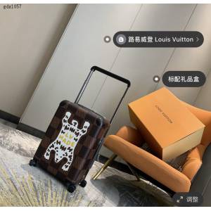LV棋盤格行李箱 路易威登北極熊圖案Horizon55拉杆箱 gdx1057