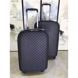 LV萬向輪爆新款拉杆箱 路易威登原版皮黑格行李箱 gdx1150