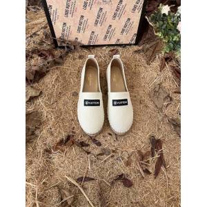 LV專櫃2022早春新款漁夫鞋系列女士單鞋 路易威登VUittn標籤字母漁夫鞋 dx1061