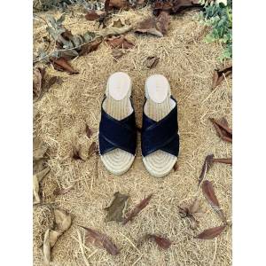 gucci彩色雙G提花環保水洗丹寧面料女士拖鞋 古馳2021早秋gucci系列草編涼鞋 dx1073