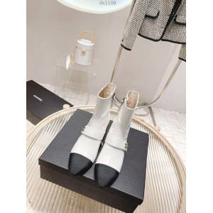 Chanel精品中跟女靴 香奈兒21專櫃最新款女士短靴 dx1159