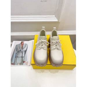 fendi系帶休閒女鞋 芬迪2021秋冬新品簡約氣質特色透明底深口鞋 dx1167