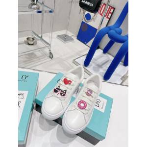 ONDUL圓漾可愛貓咪小白鞋 流浪貓系列白色休閒板鞋 dx1248