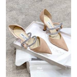 JIMMY CHOO高端女鞋晚宴鞋婚鞋 吉米周最新款中空水鑽涼鞋高跟鞋 dx1406