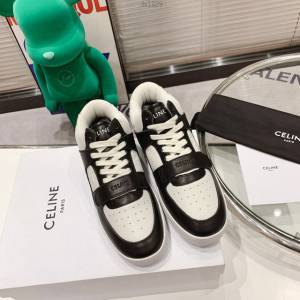 Celine專櫃情侶款運動鞋21新款魔術貼中幫休閒鞋 賽琳2021全新TRAINERS運動球鞋 dx1829