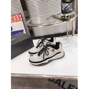 Chanel鹿皮網布休閒運動板鞋 香奈兒2021秋季新款運動鞋 dx1863