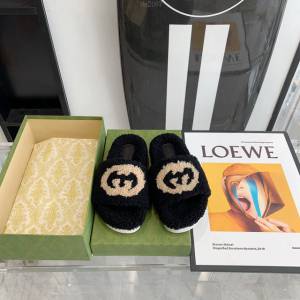 gucci專櫃古馳2022新款女士毛毛拖 dx2067