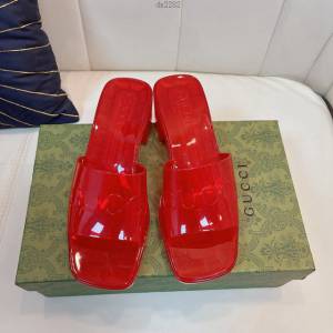 Gucci古齊2021新款G家高跟透明果凍女鞋 dx2282