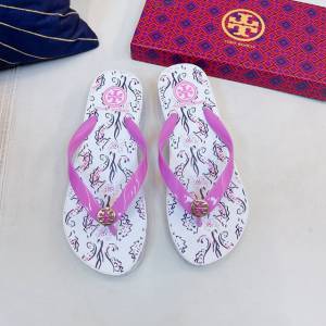 TORY BURCH2021年夏季新款女款坡跟人字拖TB官方春夏季主打款女士人字拖 dx2378