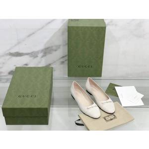 gucci女士單鞋皮鞋平底鞋 古馳2022最新經典款平底芭蕾舞鞋 dx2446