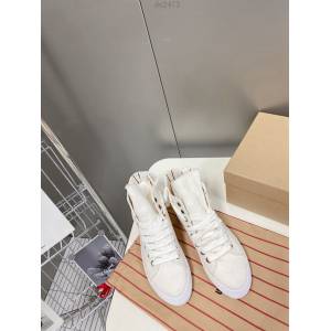 UMAWANG2022春夏帆布鞋 鞋舌褶皺休閒板鞋高幫鞋 dx2473