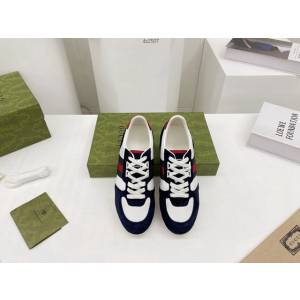 gucci古馳春季最新火爆款拼色系帶休閒運動鞋女士跑鞋 dx2507