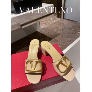 Valentino專櫃原版華倫天奴春夏新款女士拖鞋高跟涼拖鞋 dx2956