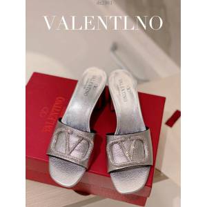 Valentino專櫃原版華倫天奴春夏新款女士拖鞋高跟涼拖鞋 dx2961