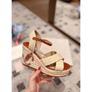 JIMMY CHOO高端女鞋 吉米周高端純手工編織早春心動款坡跟涼鞋 dx3055