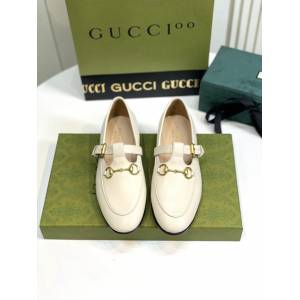 gucci古馳經典版型馬銜扣單鞋 平底鞋皮鞋 dx3282