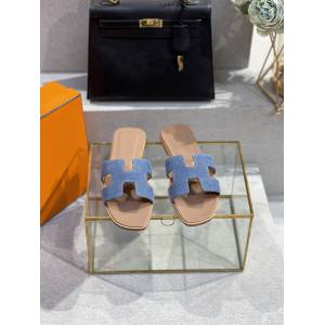 Hermes愛馬仕2022新色中底全包高版本純手工鞋 經典款H女士拖鞋 dx3359