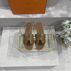 Hermes愛馬仕2022新色中底全包高版本純手工鞋 經典款H女士拖鞋 dx3362