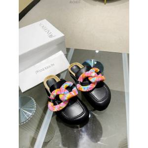 JW Anderson Chain Loafer穆勒透明樹脂扣穆勒鞋 女士半拖鞋 dx3457