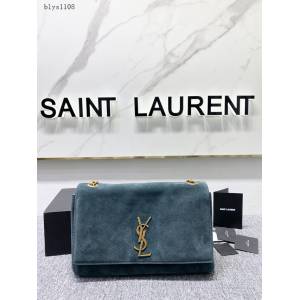 YSL專櫃新款平紋磨砂皮兩面用肩背包 聖羅蘭南非牛皮兩面用鏈條女包 553804 blys1108