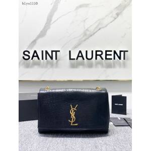 YSL專櫃新款平紋磨砂皮兩面用肩背包 聖羅蘭南非牛皮兩面用鏈條女包 553804 blys1110