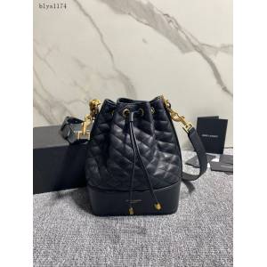 YSL專櫃新款抽繩斜挎手拎包 聖羅蘭SAlNAURENT新款小水桶女包 697640 blys1174