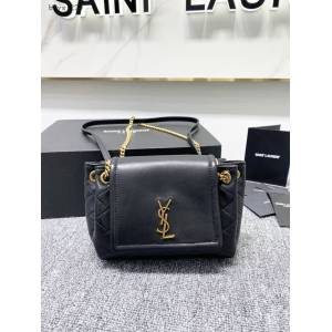 YSL專櫃新款肩背女包 聖羅蘭mini nolita進口nappa小羊皮百搭鏈條包 672838 blys1229