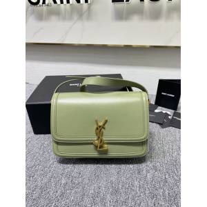YSL專櫃新款牛油果綠小牛皮斜挎包 聖羅蘭MONOGRAM斜挎單肩女包 634305 blys1343