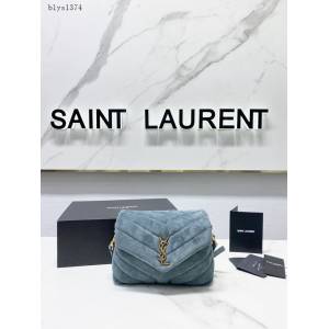 YSL專櫃新款LouLou Y形挎包 聖羅蘭經典麂皮皮肩帶小號女包 392255 blys1374