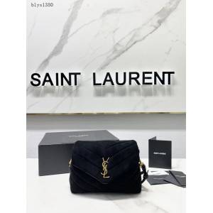 YSL專櫃新款LouLou Y形挎包 聖羅蘭經典麂皮皮肩帶小號女包 392255 blys1380