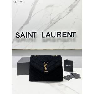 YSL專櫃新款Y字形拼接縫合女包 聖羅蘭經典麂皮中號長方形信封挎包 392277 blys1381