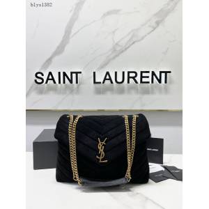 YSL專櫃新款Y字形拼接縫合女包 聖羅蘭經典麂皮大號長方形信封挎包 392288 blys1382