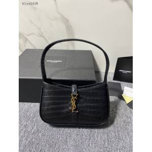 YSL專櫃新款全皮肩背女包 聖羅蘭小號2022春夏秀場YSL新款腋下包 710318 blys1416